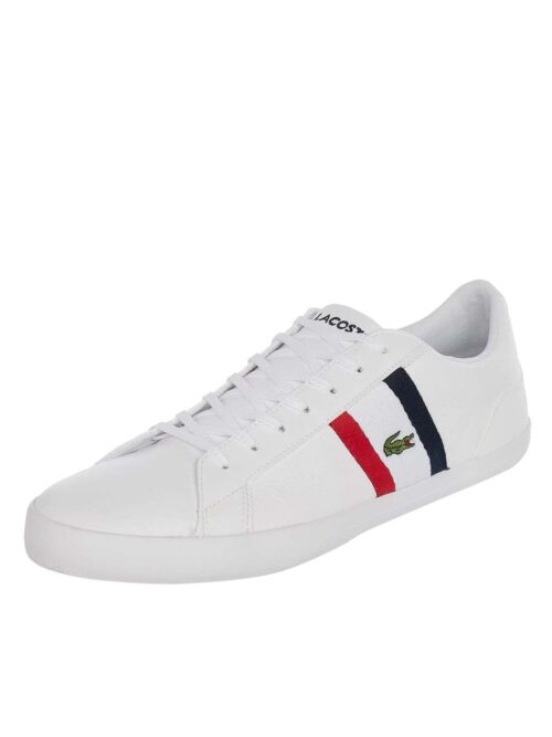 Iridescent strap liders in white with and chunky sole