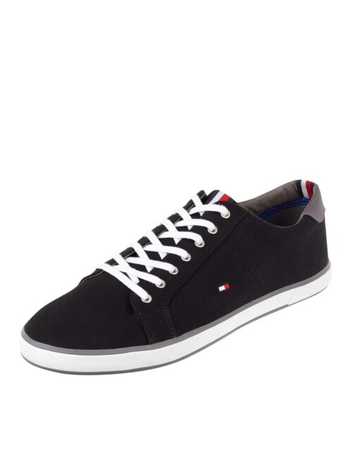 Loafers in black faux suede with snaffle